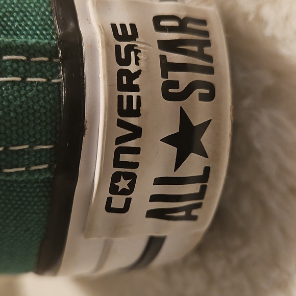 Converse All Star Green Canvas Sneakers Unisex Men 7 Womens 9 - Picture 10 of 11